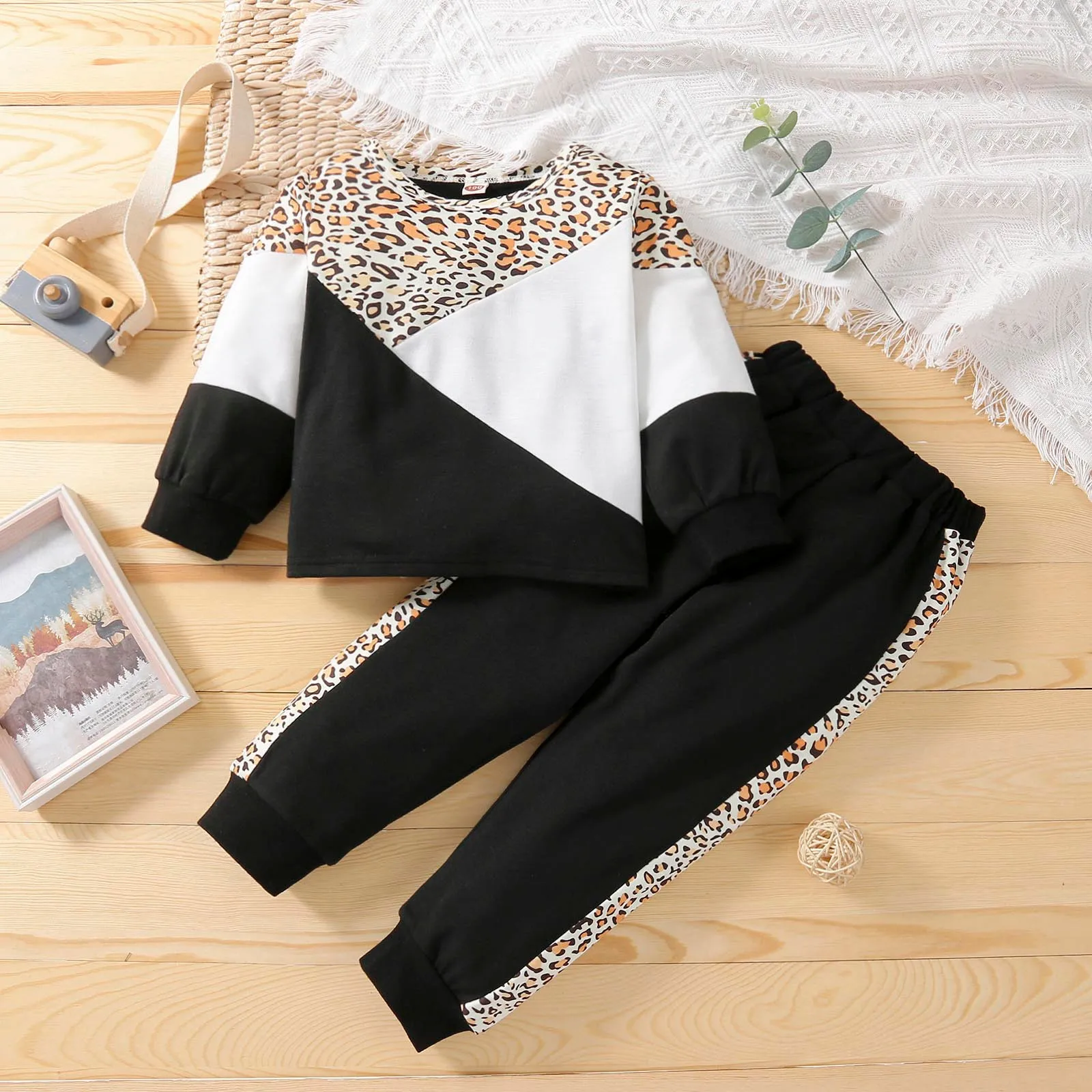 Newborn Baby Clothes Autumn Winter Boys Girls Leopard Print Long Sleeve