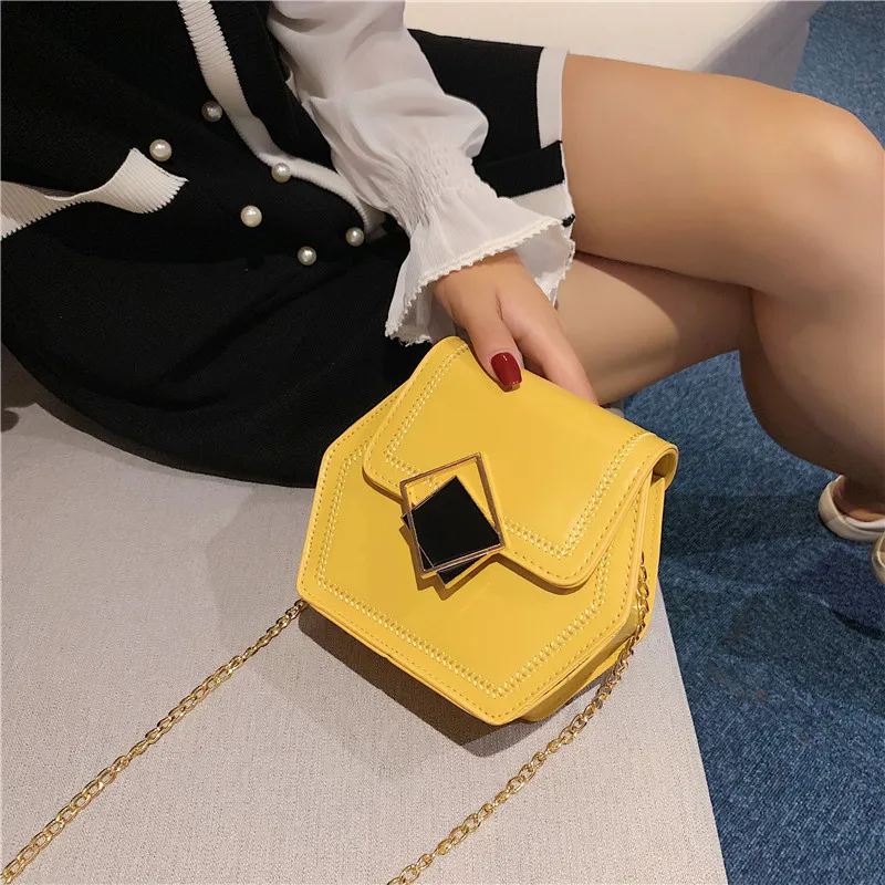 

2019 Summer New Style LADY'S Bags Pu Magnetic Snap Messenger Bag Fashion Chain Bag