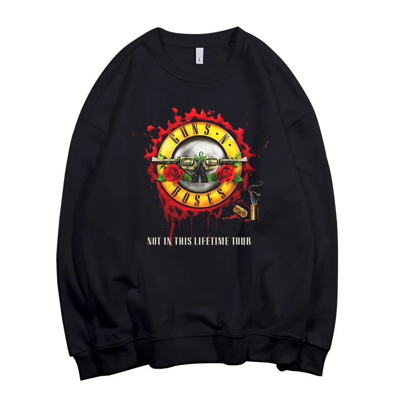 Todhoof guns N' Roses хард-рок группа унисекс вырез лодочкой хлопковая толстовка Азиатский размер - Цвет: style1