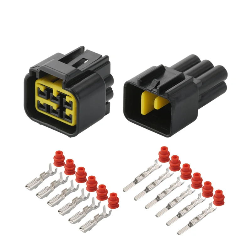 1 Set 6 Pin Waterproof Window Lifter Wire Connector High-Voltage Ignition Coil Plug for Ford Mondeo FW-C-6M-B FW-C-6F-B | Обустройство