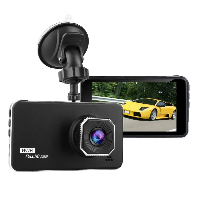 Автомобильная камера DVR 4 дюйма Full HD 1920x1080P WDR камера для приборной панели двойной объектив ночного видения парковочный монитор Dashcam g-сенсор AK-L62C - Название цвета: Without rear camera