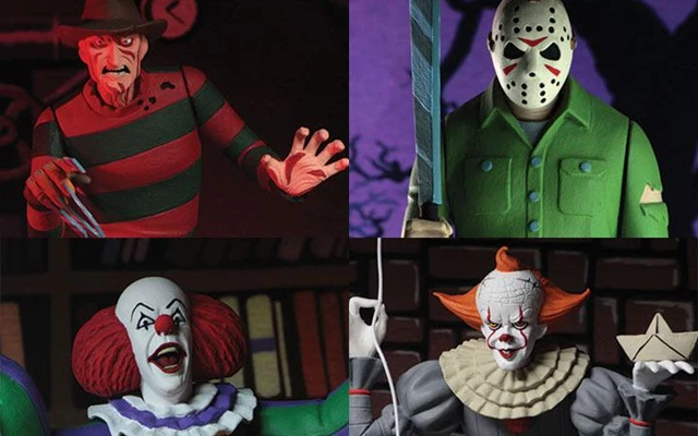 NECA 6 дюймов мультфильм террор серии Джейсон, Фредди клоун вернуть его коллекция Фигурки для фанатов подарок на праздник