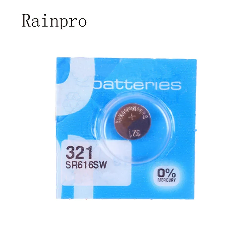 Rainpro 2 шт. SR616SW 321 Серебряная оксидная батарея 1 55 в батарейка для часов |