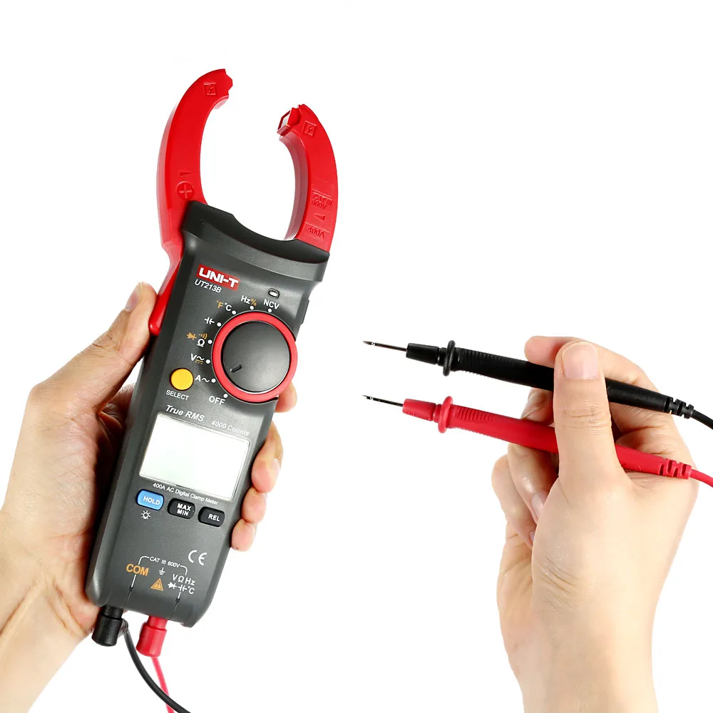 UNI-T UT213B 400A Digital Clamp Meters Voltage Resistance Capacitance Multimeter Temperature Auto Range Multimetro Diode TrueRMS