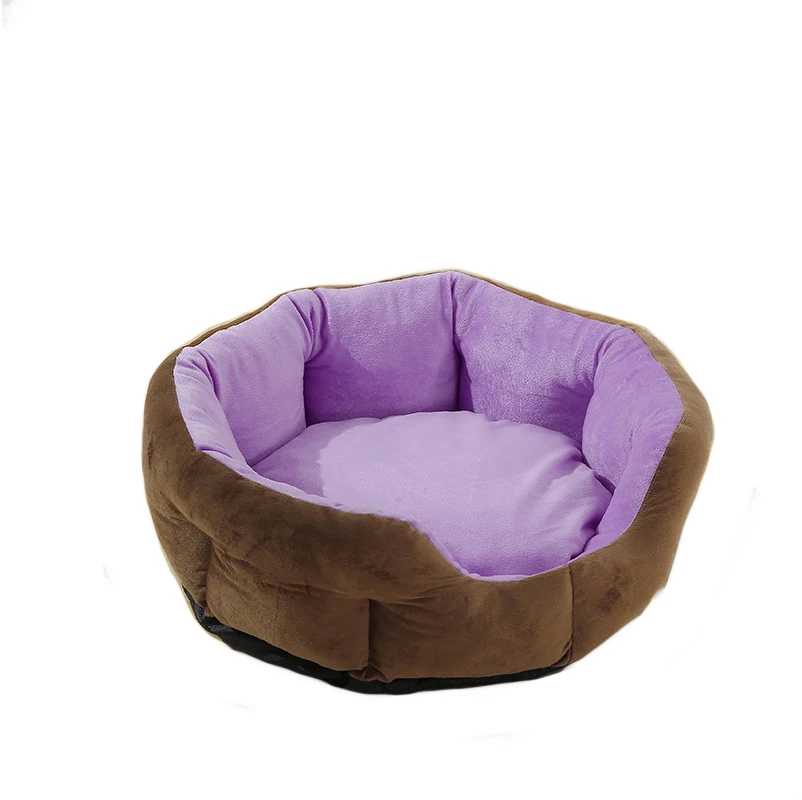 Purple Собачья Конура-постель, коврик для питомцев, кошек, щенков, теплый коврик, зимнее уютное гнездо, домик, короткое плюшевое гнездо, матрас для маленьких и средних собак, коврик для питомца, 1 шт - Цвет: Purple