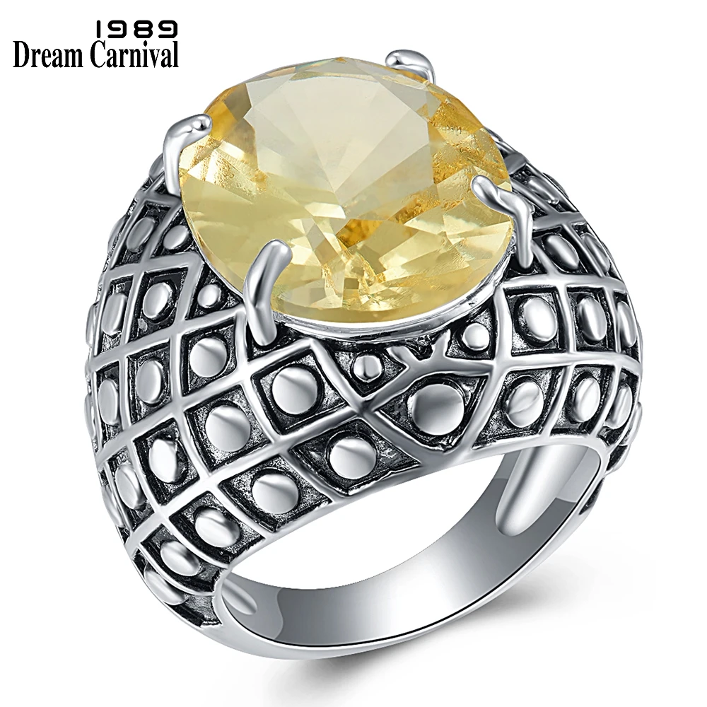 Rings for Wedding-Engagement White-Color Dreamcarnival 1989 Zircon Black Women WA11871