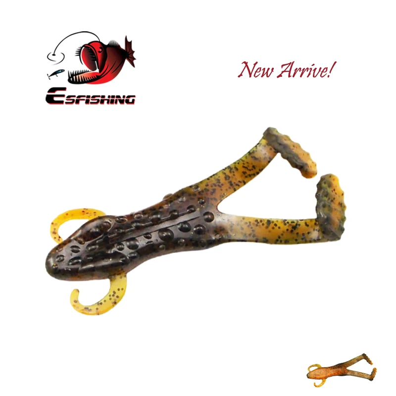 Esfishing Bog Frog Lure 3,2 "2 шт. рыболовные приманки верхняя вода приманка Силиконовые Рыболовные снасти Leurre souple 8 см/12,5 г Бесплатная доставка