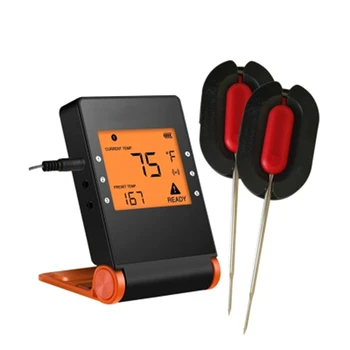 

Wireless Kitchen Meat Thermometer for Oven Grill Bbq Smoker Rotisserie Thermometer Timer Temperature Alarm Smart Home