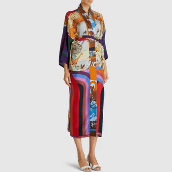 

African Dresses For Women 2020 New Arrivals African Dashiki Flowers Print Dress Long Sleeve Casual Dresses Africa Clothing