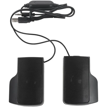 

Mini Portable USB Stereo Speaker Soundbar for Notebook Laptop Mp3 Phone Music Player Computer PC with Clip Black