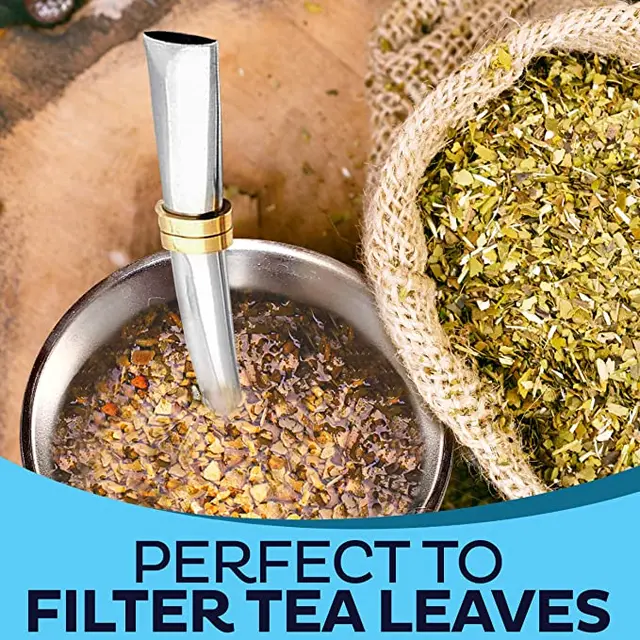 Cannucce Yerba Mate In Acciaio Inox - Confezione Da 3 Con Spazzola, Riutilizzabili E Lavabili In Lavastoviglie - Foto 8