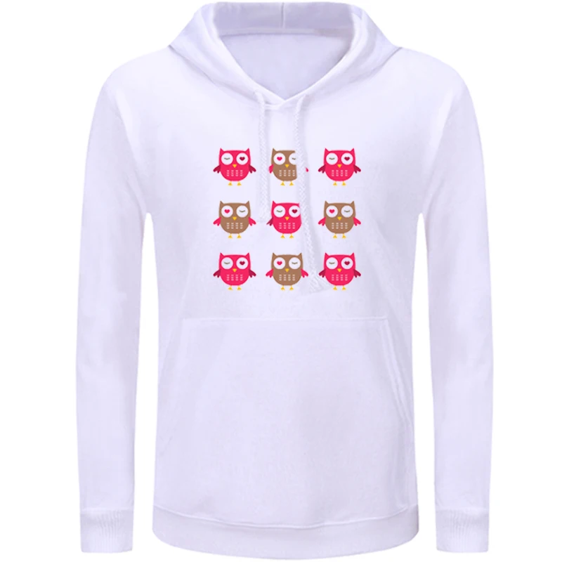 9 розовый милый подмигивающий свитер с капюшоном с изображением совы из мультфильма Милая ворона и чучело Сексуальная Очаровательная толстовка с изображением розовых губ струнный пуловер подарок - Цвет: icWM119W
