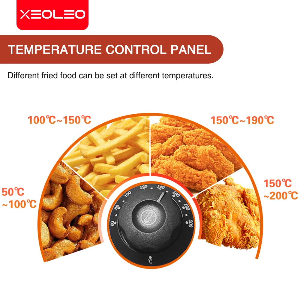 XEOLEO 10L  Commercial Electric Deep Fryer Stainless Steel French Single Tank Household Frying Machine Chips/Chicken Processor 5