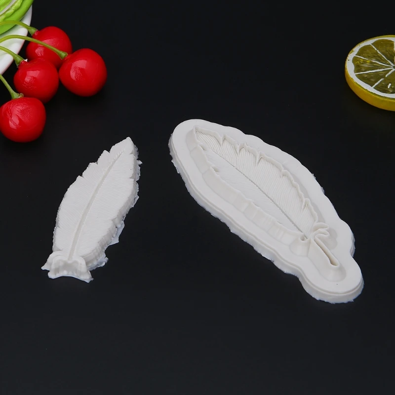 DIY перо силиконовые формы помадка форма для шоколадного торта украшения выпечки инструменты 72XF