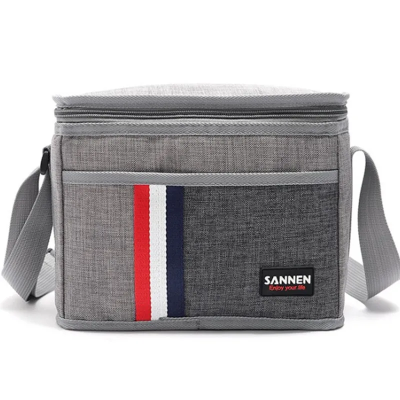 Outdoor aluminum foil waterproof picnic foldable lunch shoulder fresh keeping ice pack insulation bags splicing travel handbag
