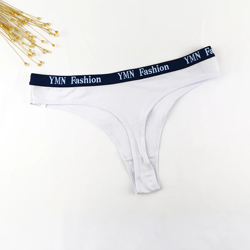 DKERT3pcs/lot женские трусики пикантные стринги хлопковое нижнее белье с буквами Стринги Дамское мягкое нижнее белье с низкой талией Танга