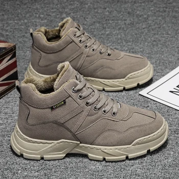 

Brand Men's Winter Shoes Sneakers Warm Mens Casual Shoes Plus Fur Chaussure Homme Comfortable Shoes for Man Footwear Male Sale