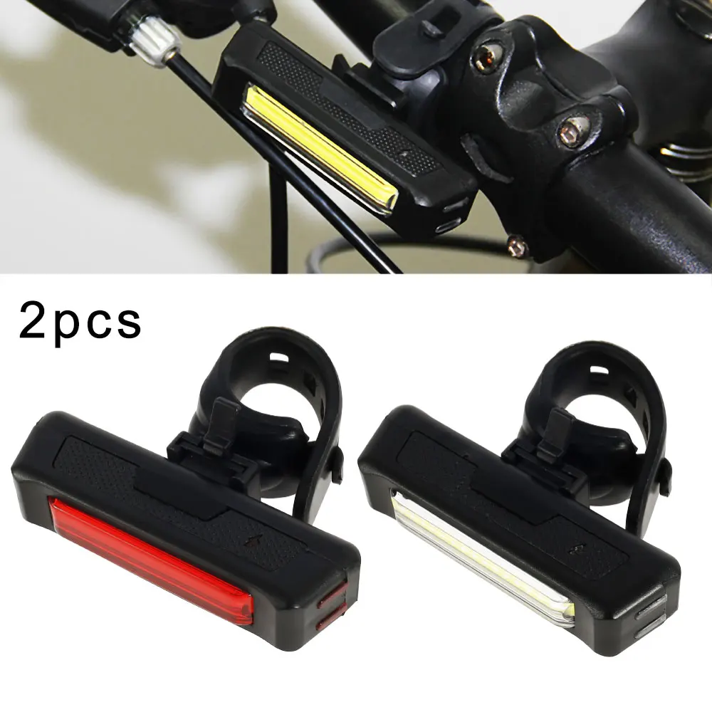 

2pc Bike Light Waterproof Rear Tail Light LED USB Rechargeable Mountain Bike Cycling Light Safety Warning Light Dropshipping