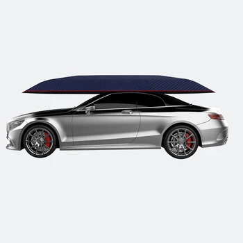 

4.2*2.1M Car Cover Portable Automatic Car Vehicle Tent 210D Oxford Cloth Car Umbrella Sunshade Cover Cloth With Stand
