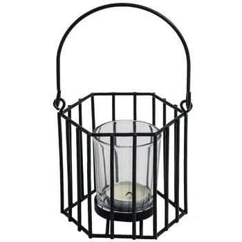 

Candelabra Centerpieces Candle Holder Glass Modern Metal Pillar Geometric Cylinder Centro De Mesa Stand Home Decor Holder KK60ZT