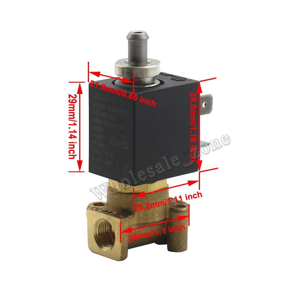 OLAB Серия 6000 9000 AC 230V N/C 2/3 способ G1/8' Кофе производители паровой воды 2 Положение 3