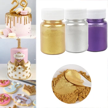 

15g Edible Gold Powder Mousse Cake Fondant Macaron Chocolate Glitter Powder Silver Powder Baking Cake Color Decorating Tools