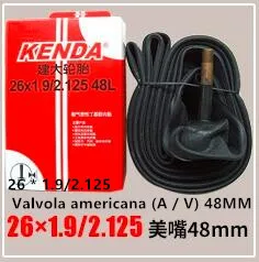 Valvola americana 26 * 1.9/2.125 (A / V) 48MM Горный велосипед шины 26 дюймов велосипеда 26 дюймов* 1,9/2,125/1,5/1,75 1,25 внутренняя трубка шины для велосипеда аксессуары - Цвет: Valvola americana 26 * 1.9/2.125 (A / V) 48MM