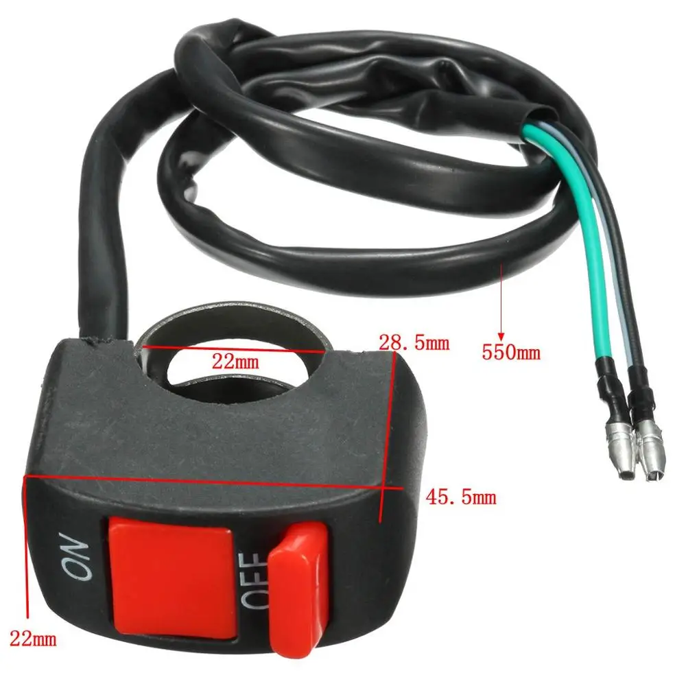 Универсальный мотоцикл Kill Switch Stop Kill Of Switch аварийный свет Кнопка для 22 мм руль Dirt Pit Quad
