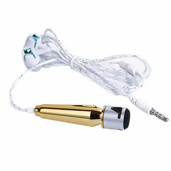 

NEW Mic for Iphone Android All Smartphone Notebook Portable Mini Microphone Stereo Karaoke Sound Record 3.5mm Plug with Earphone