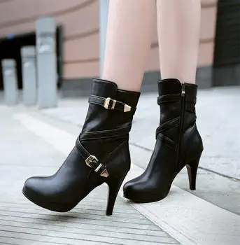 

SARAIRIS Plus Size 48 Dropship High Heels Ankle Boots Women Shoes Elegant Lady Shoes Woman Boots Female Botas De Mujer