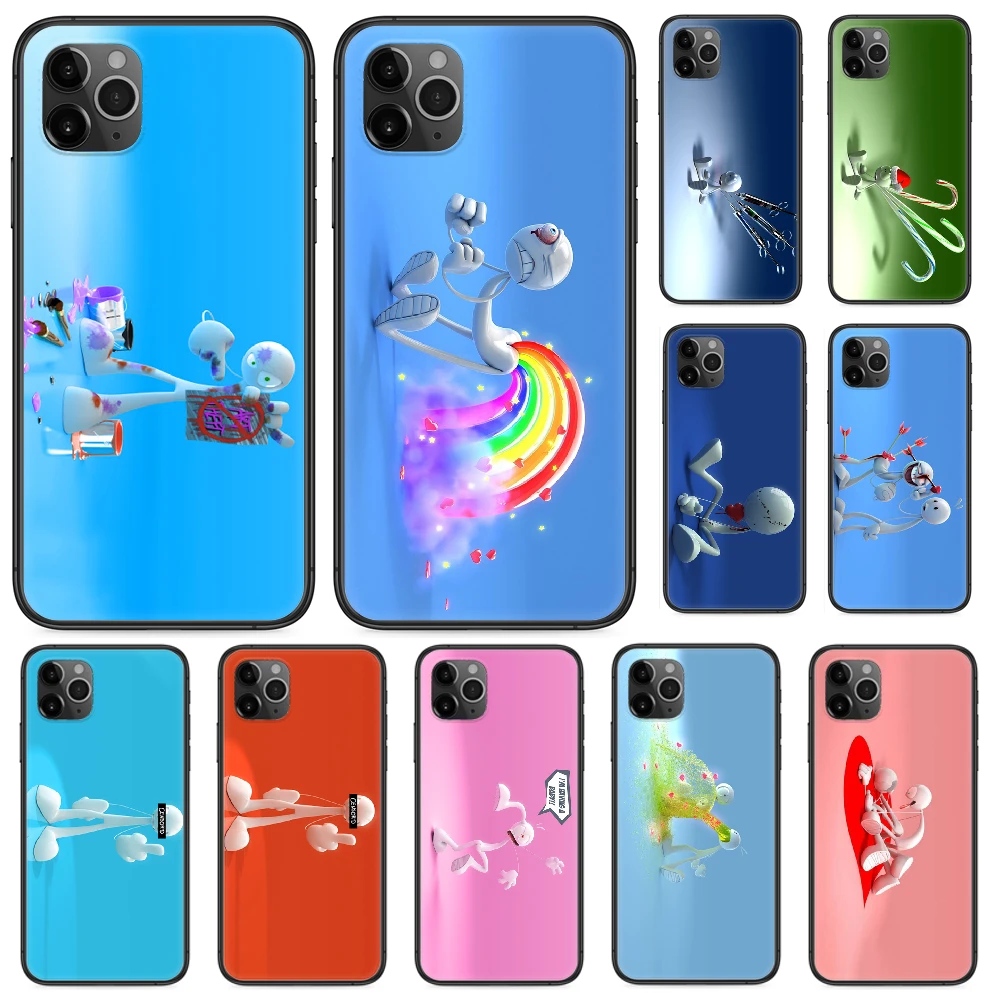 3d漫画壁紙電話ケースiphone 4 4s 5 5s Se 5c 6 6s 7 8 プラスx Xs Xr 11 プロマックス 黒カバーファッションシェル Phone Case Covers Aliexpress