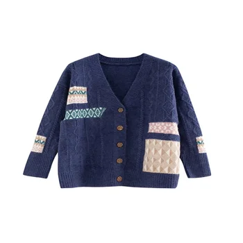 

dewbest Autumn 2019 Women Cardigan Casual Single-breasted Wool Cardigans Long Sleeve V-neck Knitted Women Sweater Coat