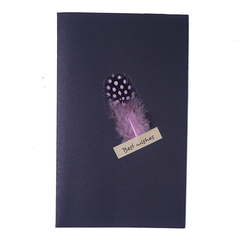EZONE Красочные перо конверт для поздравительной открытки наборы кошелек конверт подарок конверт черный Бизнес Конверт высокого класса крафт-бумага