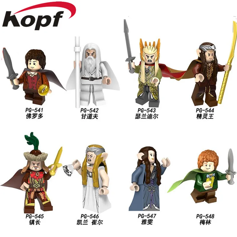 20 шт. строительные блоки Властелин колец Gandalf Thranduil Elrond Galadriel Merry Arwen фигурки для детей Подарочные игрушки PG8148