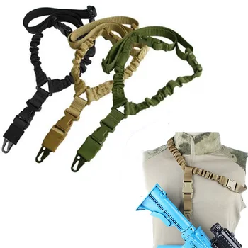 

Tactical Gun Shoulder Strap Bungee Cord Sling One 1 Single Point Gun Slings Airsoft Hunting Military Outdoor Rifle Accessoies