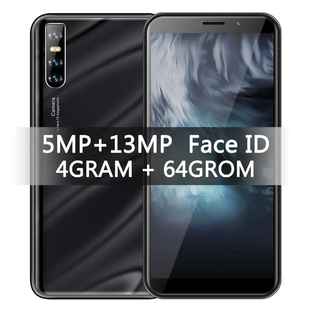 9X Quad Core 4G RAM 64G ROM Smartphones Gesicht ID 6.0 "Bildschirm 2MP + 8MP Setzte handys 2SIM MTK Celulares Android Telefon