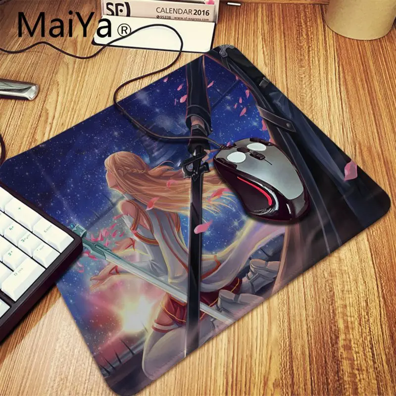 Lock Edge18x22cm MaiYa дизайн аниме меч искусство онлайн игровой коврик для мыши Настольный коврик большая акция большой игровой коврик для мыши - Цвет: Lock Edge18x22cm