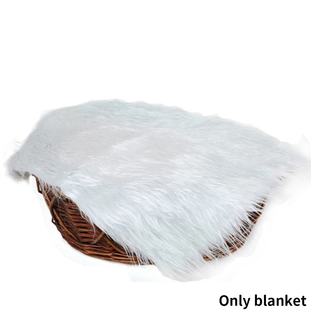 

Wraps Warm Photography Props Swaddling Soft Reusable Comfortable Solid Artificial Fur Newborn Baby Blanket Outdoor Background