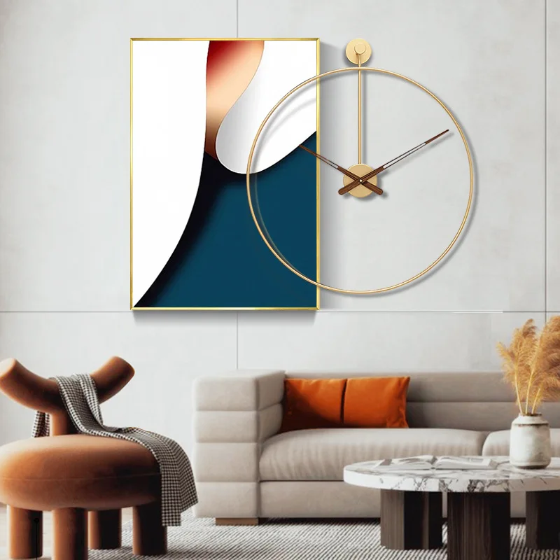 

Modern Large Wall Clock Luxury Mural Metal Clocks Wall Home Decor Silent Wall Watches Living Room Decoration Zegar Scienny Duzy