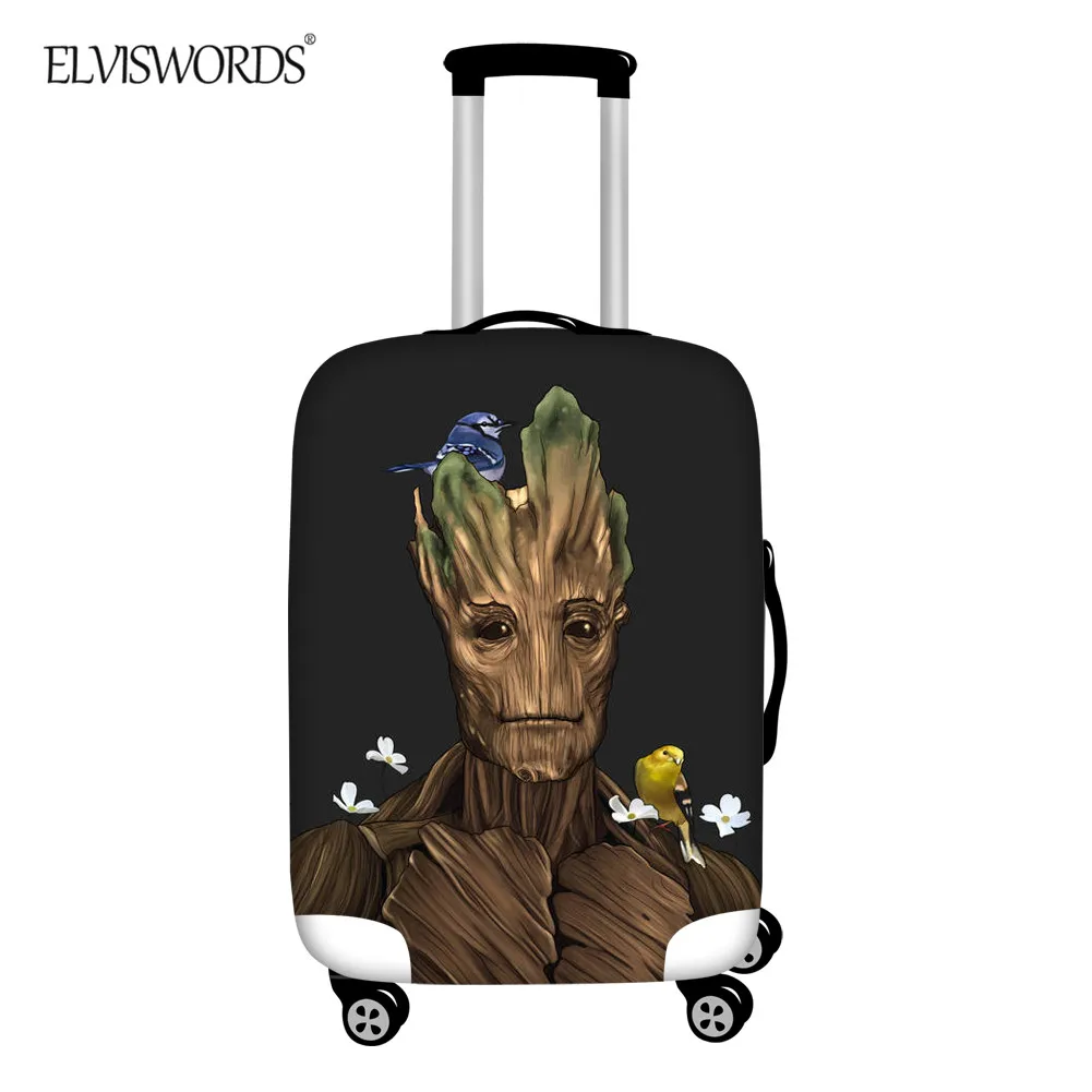 ELVISWORDS Groot чехол для чемодана протектор Чехлы для чемодана на колесиках стрейч Толстый Высокое качество для 18-32 дюймов