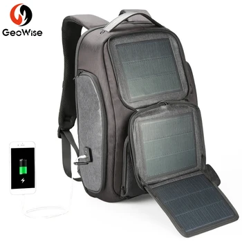 

Men New Casual Beam Backpack Solar Panel USB Charging Anti-theft Waterproof 15.6 inch Laptop Backpack male Outdoor Backpack