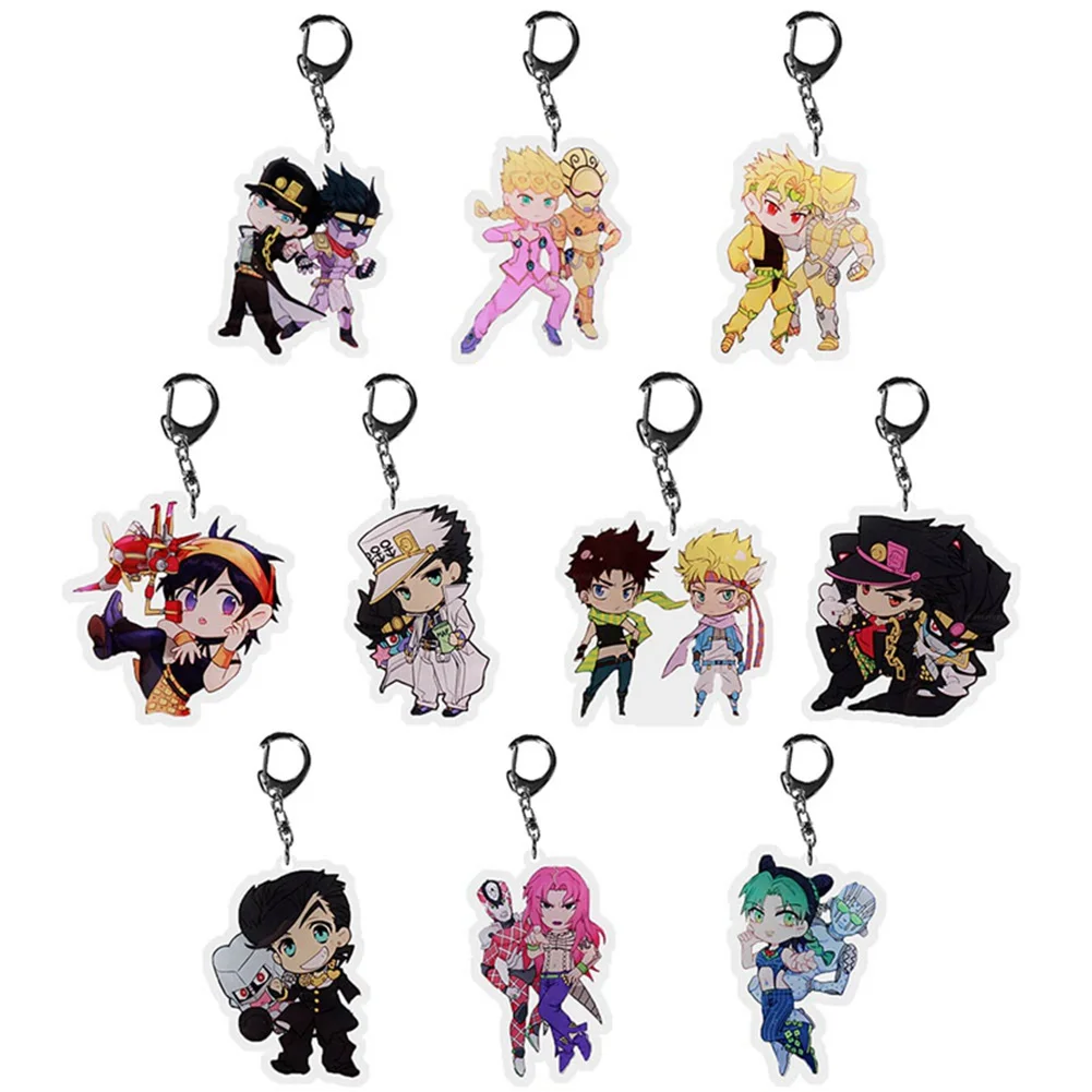 

Anime JoJo's Bizarre Adventure Keychain Cartoon Figure Acrylic Keyring