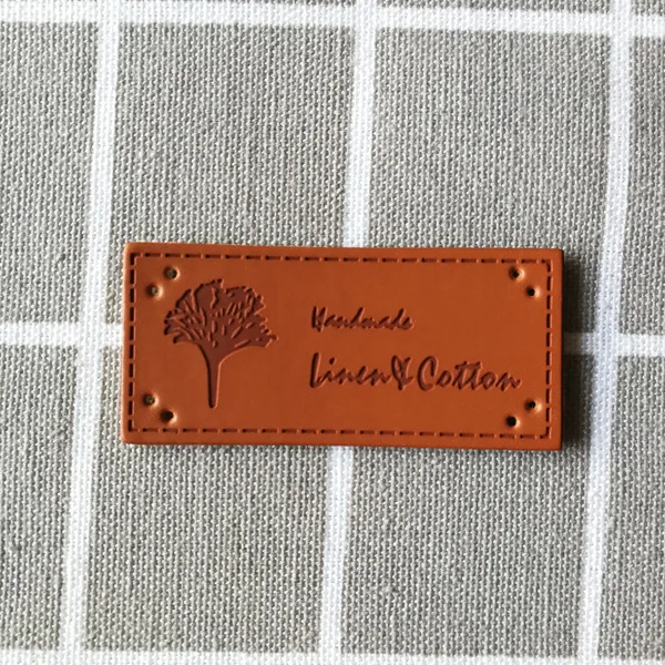 Leather card custom leather label custom pu embossed color diy wash jeans leather brand factory direct - Цвет: sample