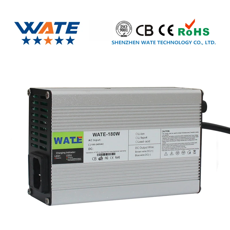 WATE Lead Acid Battery Portable Charger 36V 3AH For Electric Bike Bicyle Scooters DC100-240V Output 3A Volt | Электроника