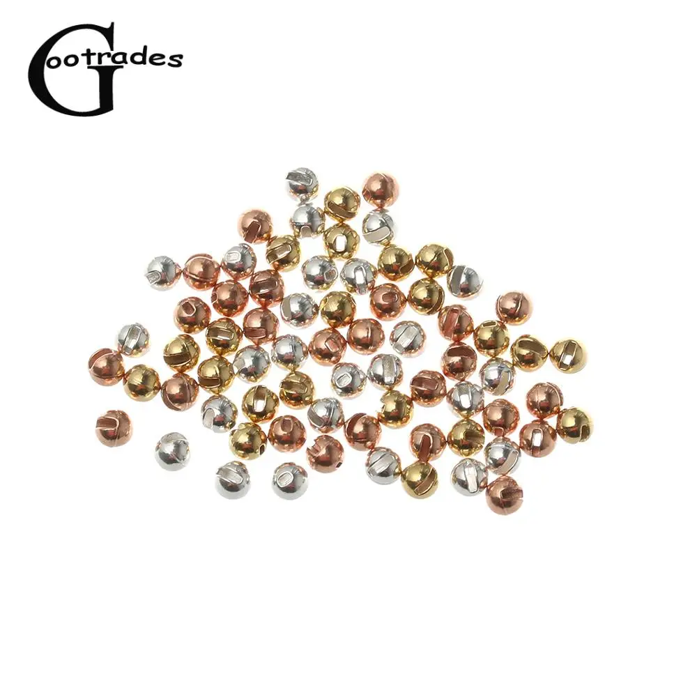 25Pcs/lot Nice Designed Slotted Tungsten Beads Fly Tying Beads Tungsten