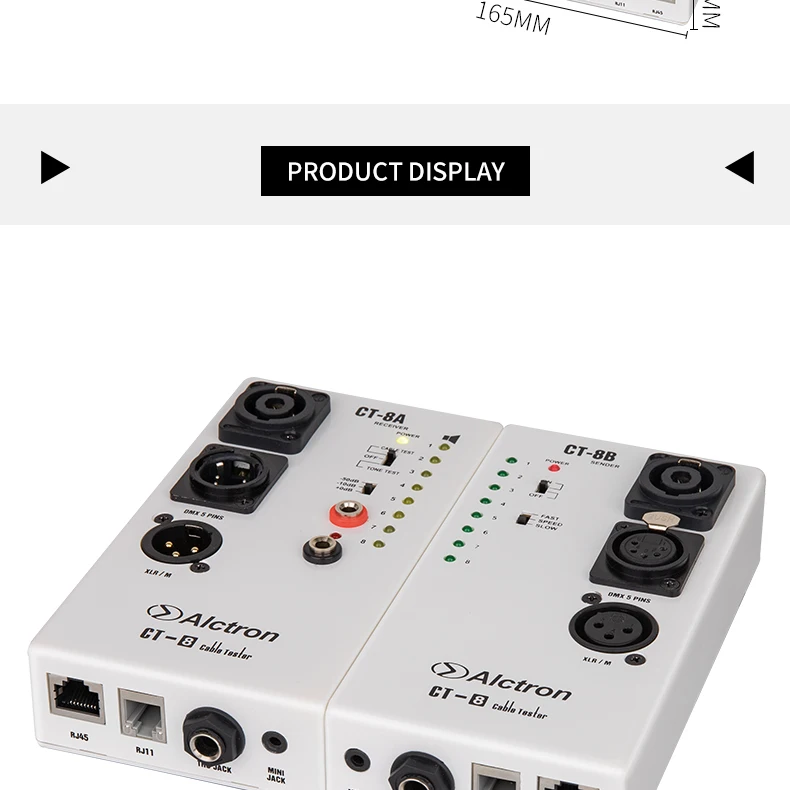 Alctron CT-8 Multi-purpose Audio Cable Tester,Test For Diversity Cable,XLR Phono RCA RJ45 RJ11 Use In Stage Or Recording Studio dynamic microphone