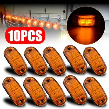 

12/24V 2LED Led Side Marker Blinker Lights for Trailer Trucks Piranha Caravan Side Clearance Marker Light Lamp Amber Red White