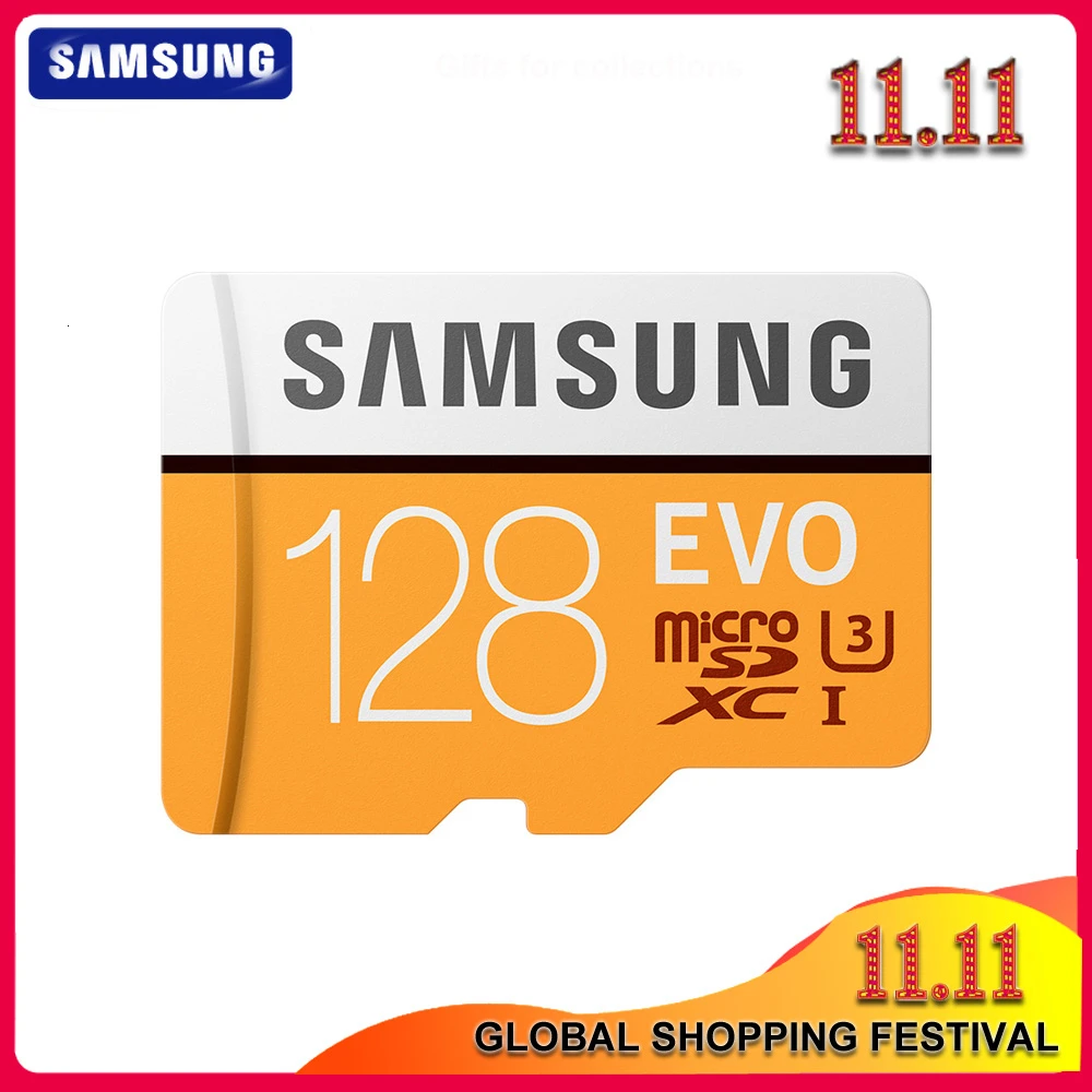 Карта памяти SAMSUNG 32 ГБ Micro SD EVO 64 Гб класс 10 128 макс. 100 стандарта SDHC SDXC U3 стандартная