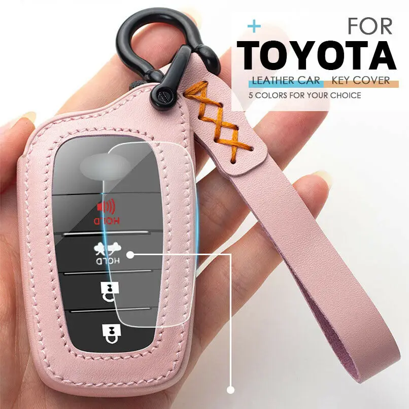 Кожаный смарт-брелок для автомобильного ключа с 4 кнопками чехол TOYOTA CAMRY Corolla |