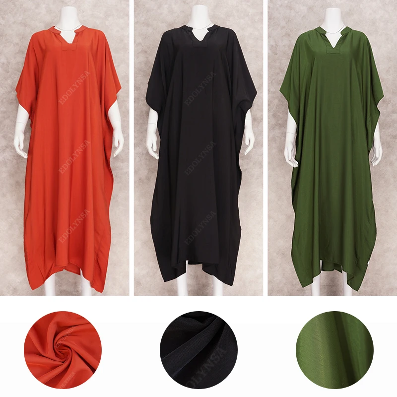 Long Red Kaftan Plus Size V-neck Maxi Dress Summer Clothing Women Beach Wear Swim Suit Cover Up robe de plage sarong Q1344